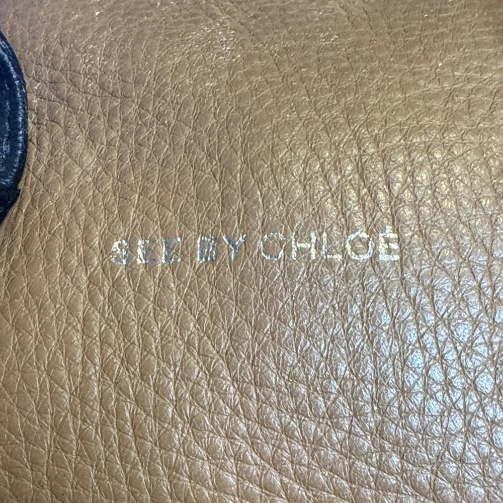 See By Chloe Brown and Black Leather 2 Way Bag - Picture 2 of 10